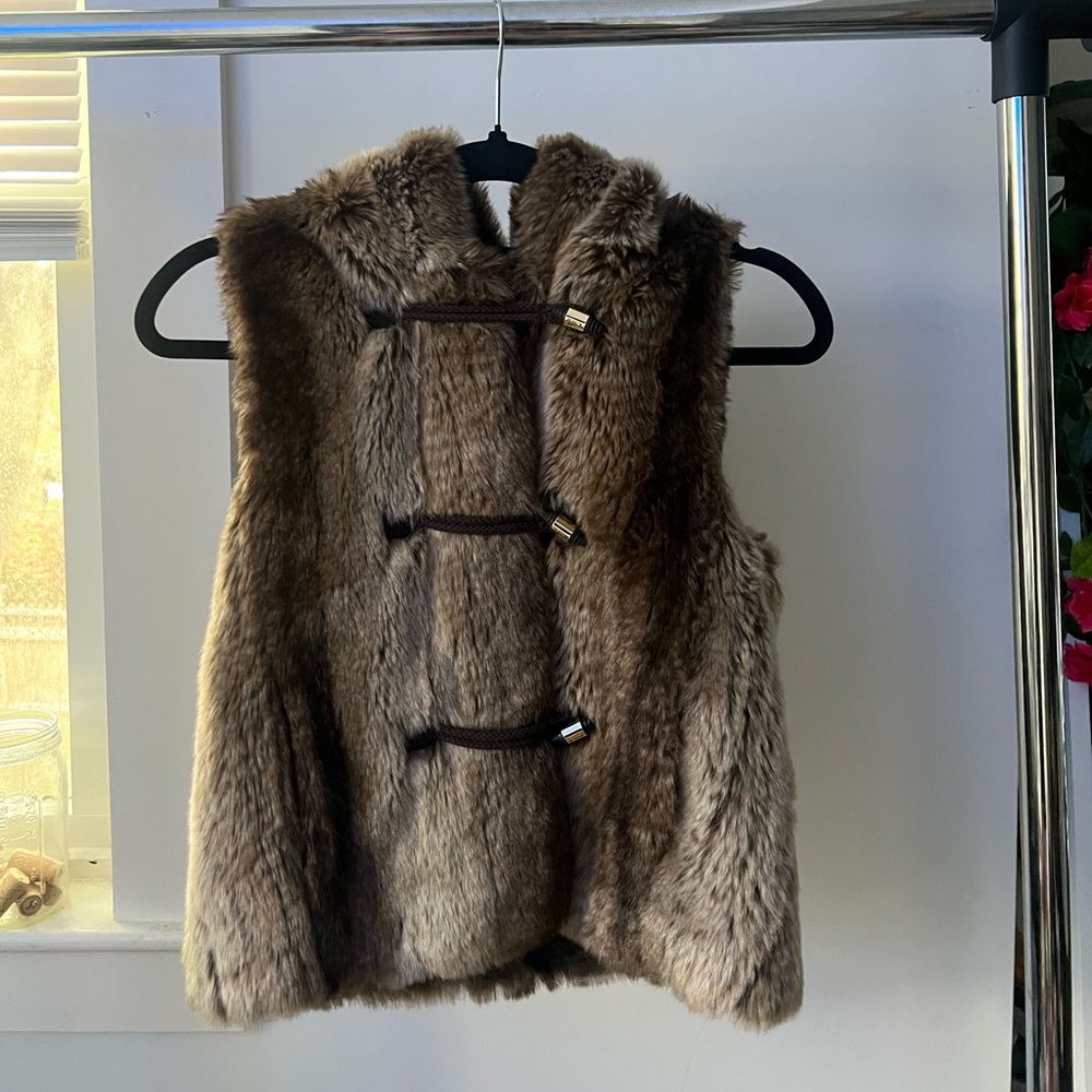 Juicy couture fur hooded vest